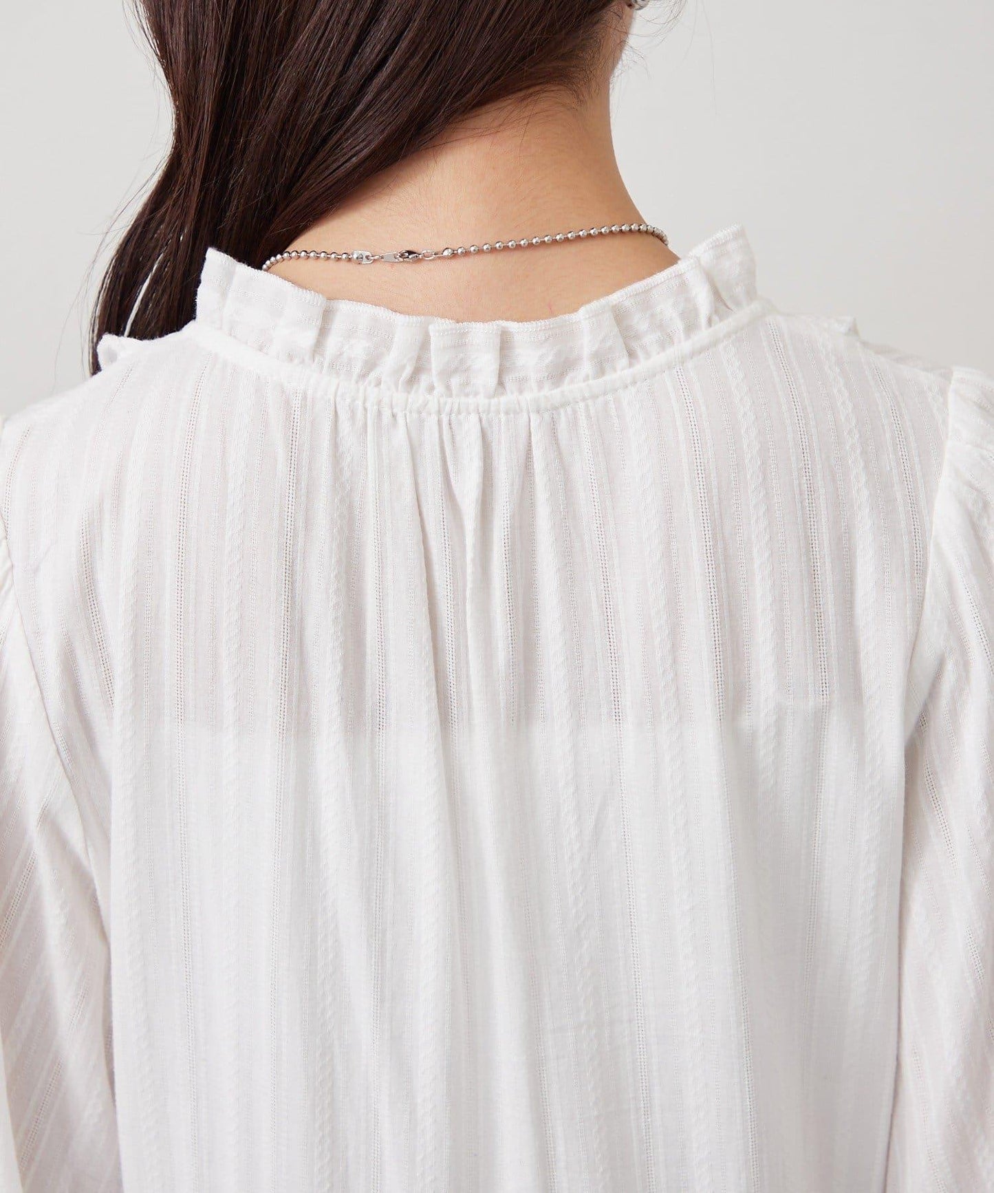 棉質荷葉邊連衣裙