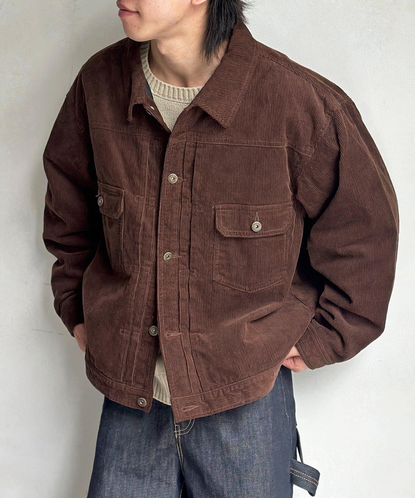 夾棉燈芯絨卡車司機夾克