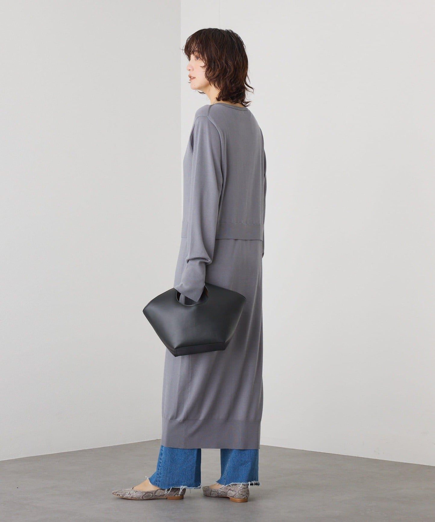 【可作外套穿著】層疊針織連衣裙