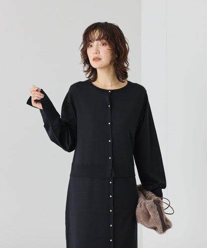 【可作外套穿著】層疊針織連衣裙