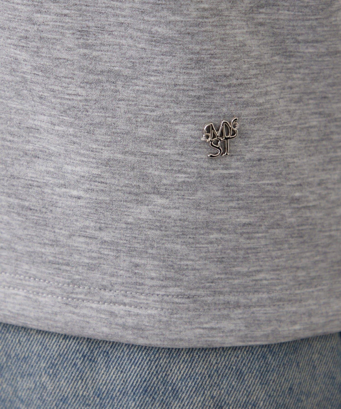 緞面拼接針織連帽衛衣