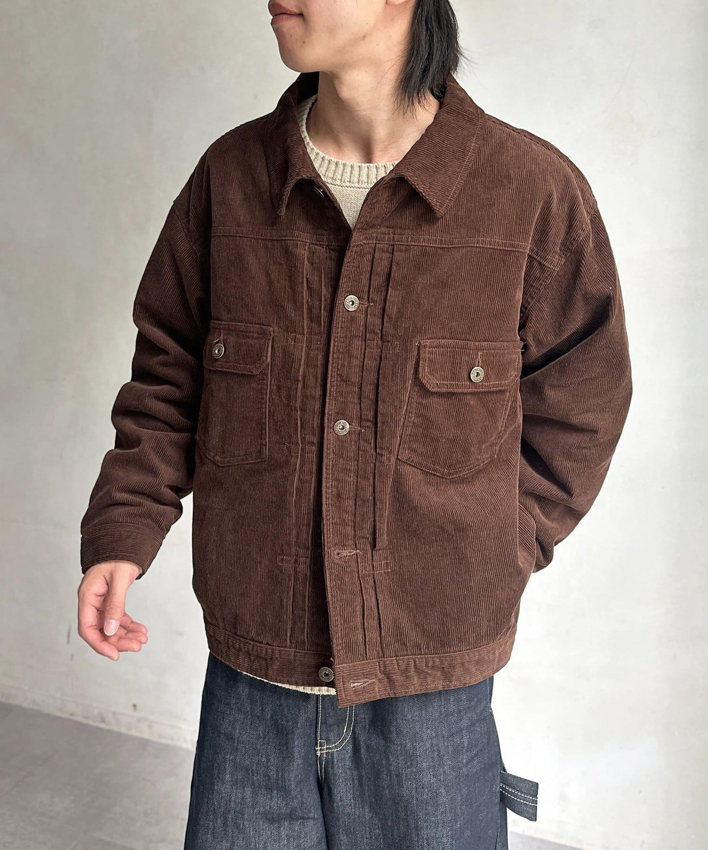 夾棉燈芯絨卡車司機夾克