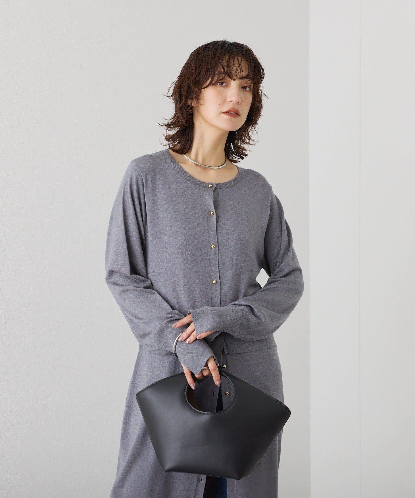 【可作外套穿著】層疊針織連衣裙