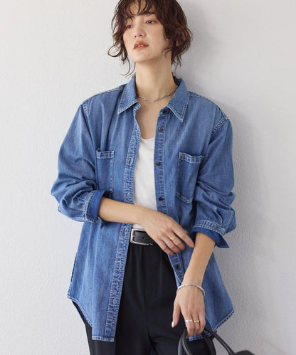 【RIMH】肩墊長款襯衫/預計1月下旬發貨