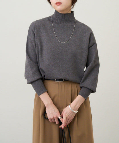 全針高領針織衫