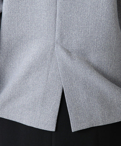 【帶內襯】粗花呢寬鬆夾克