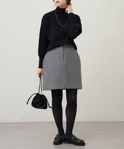 全針高領針織衫