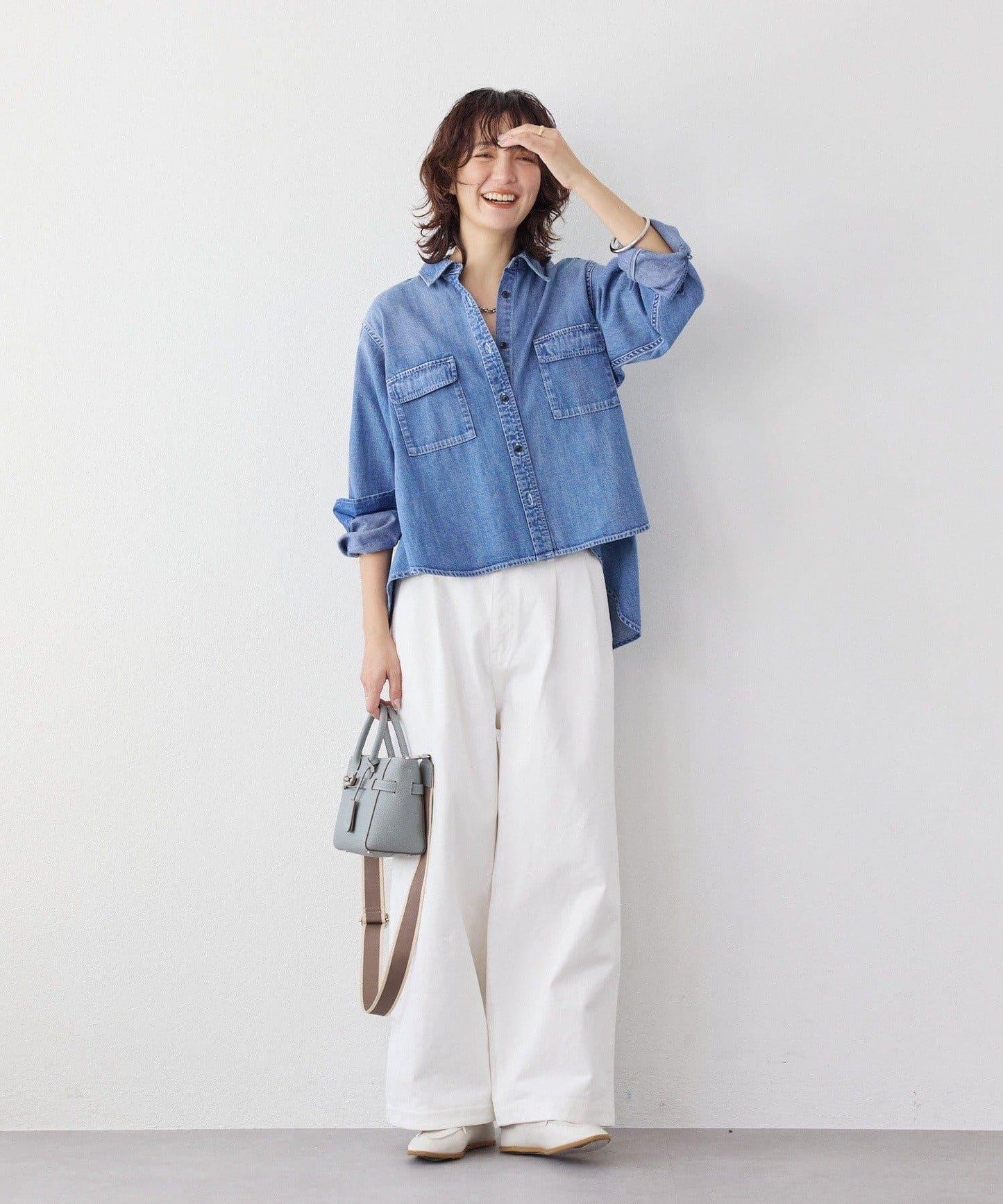 【RIMH】後襬荷葉邊短款襯衫/預計1月下旬發貨