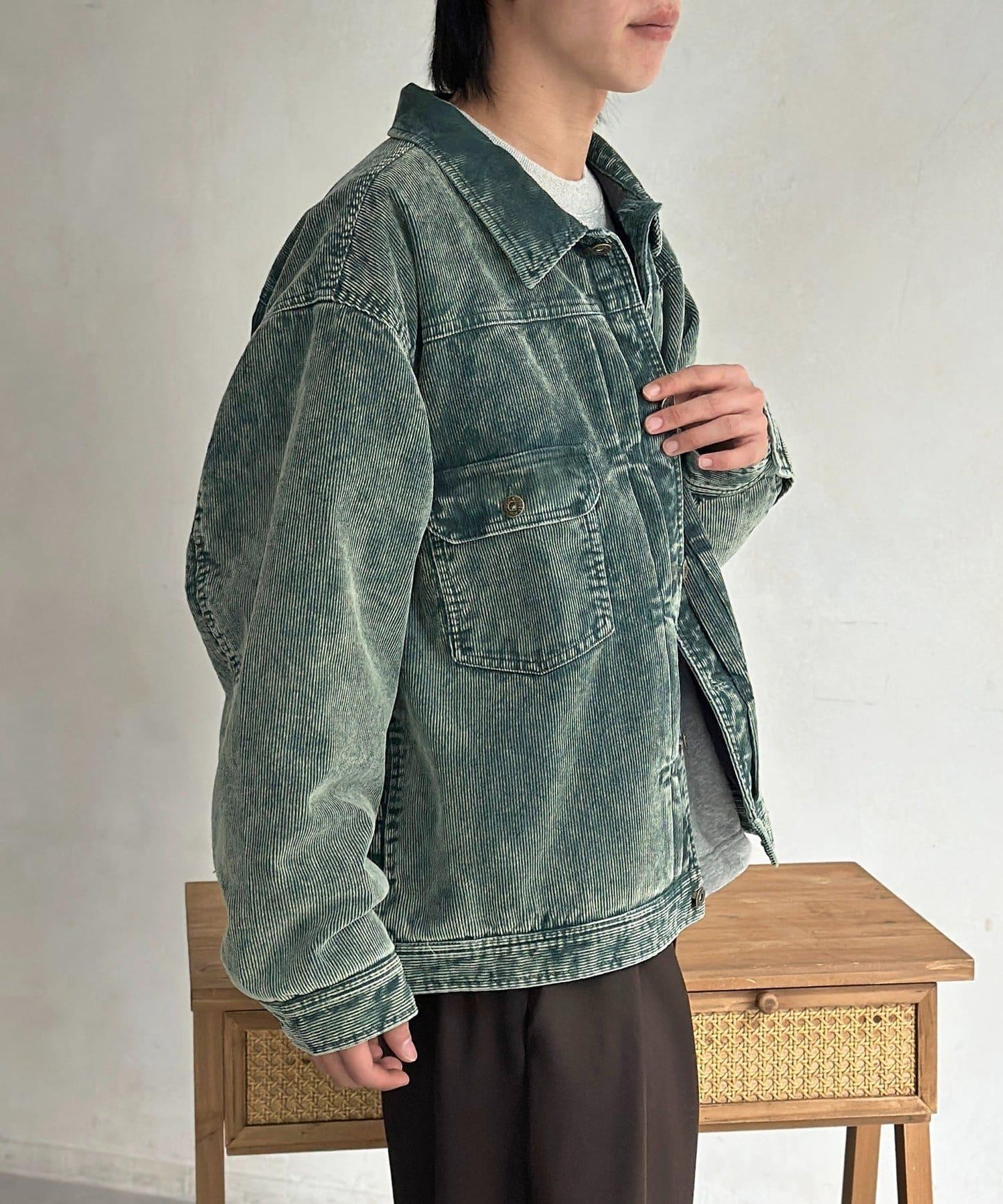 夾棉燈芯絨卡車司機夾克