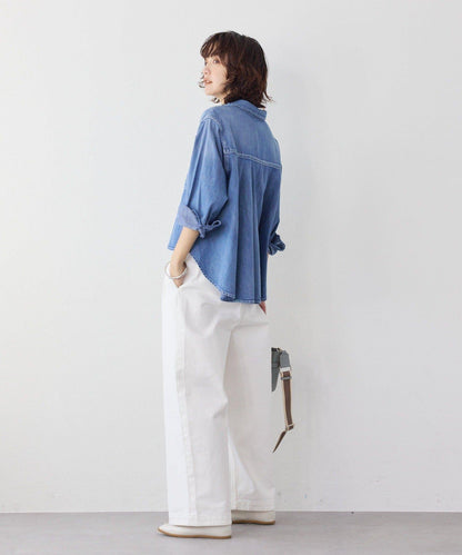 【RIMH】後襬荷葉邊短款襯衫/預計1月下旬發貨