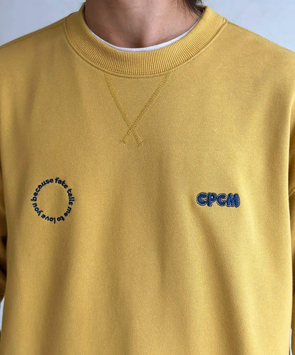 復古風格胸部刺繡泡泡袖衛衣