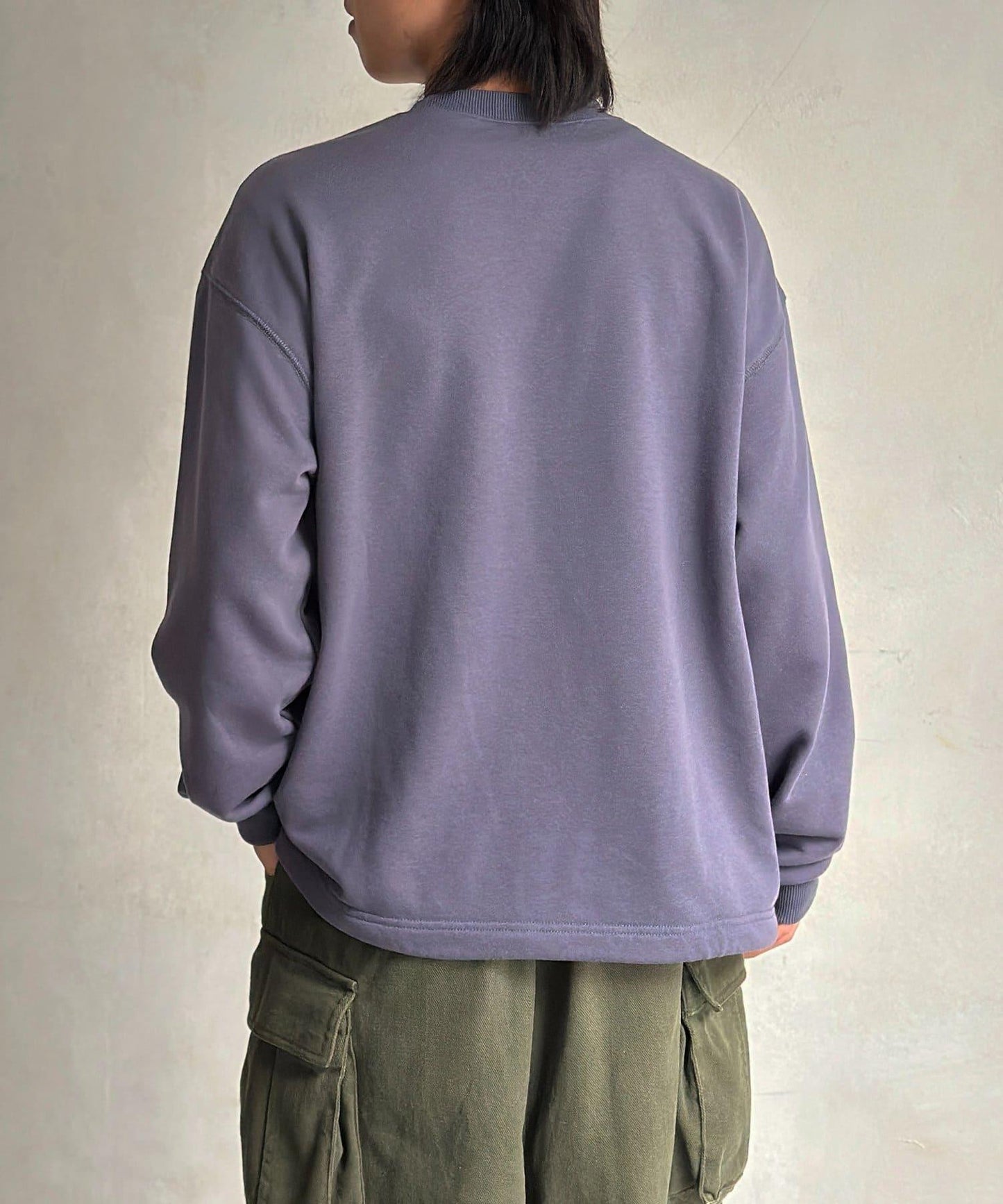 復古風格胸部刺繡泡泡袖衛衣