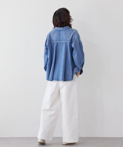 【RIMH】後襬荷葉邊短款襯衫/預計1月下旬發貨