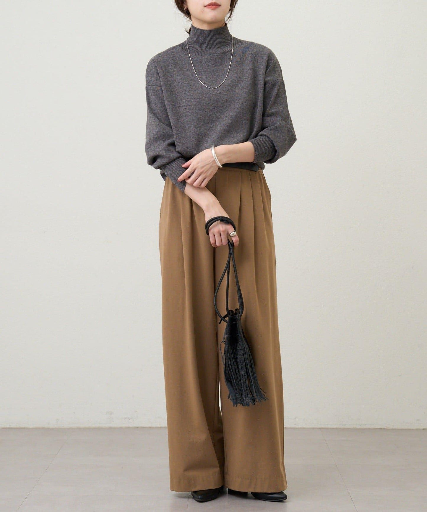 全針高領針織衫