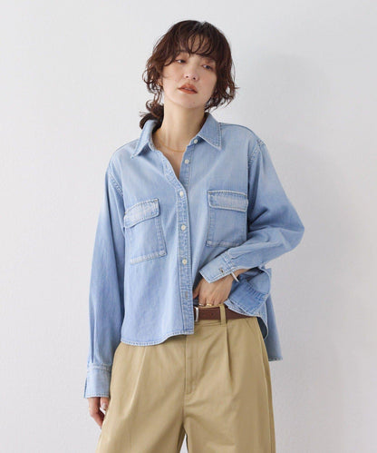 【RIMH】後襬荷葉邊短款襯衫/預計1月下旬發貨