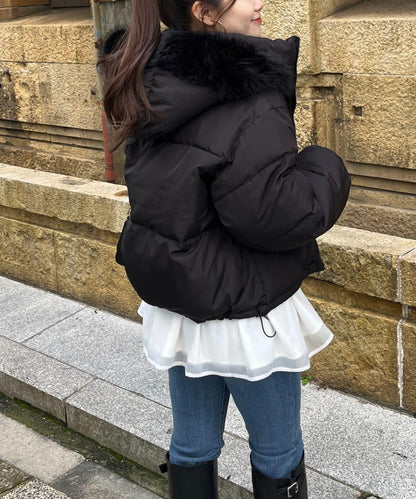 加厚仿毛皮中棉夾克