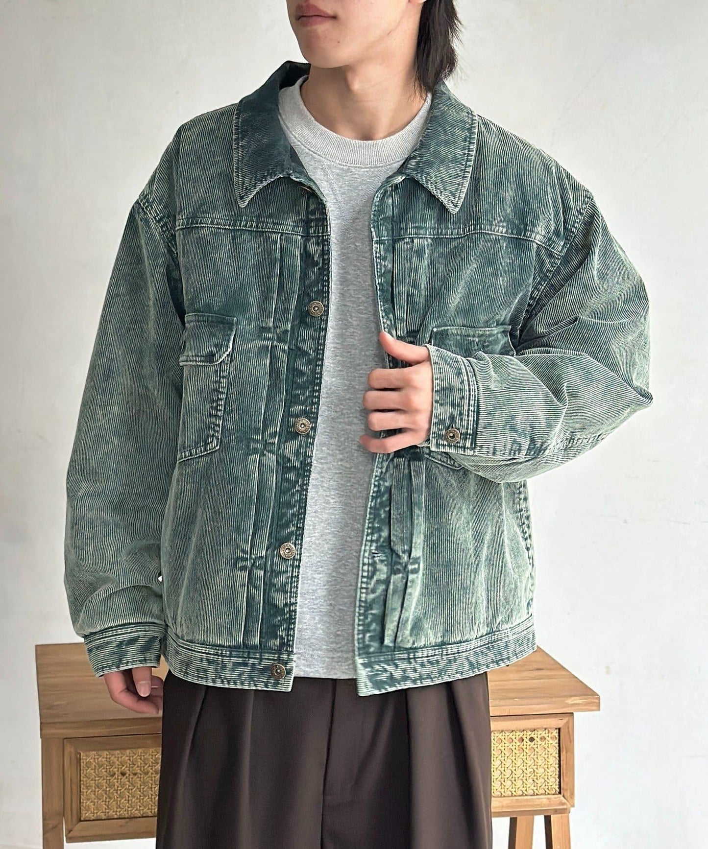 夾棉燈芯絨卡車司機夾克