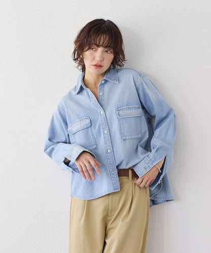 【RIMH】後襬荷葉邊短款襯衫/預計1月下旬發貨