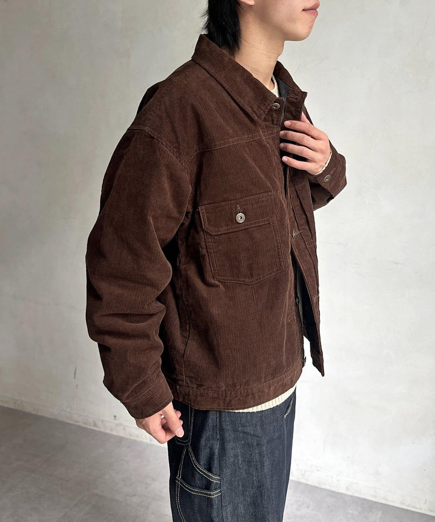 夾棉燈芯絨卡車司機夾克