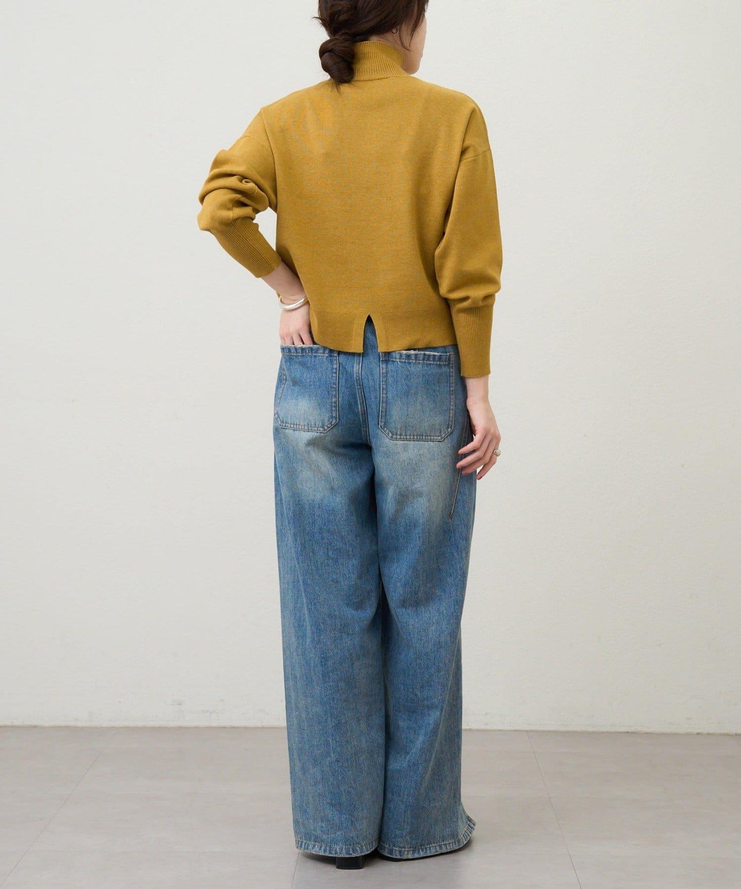 全針高領針織衫