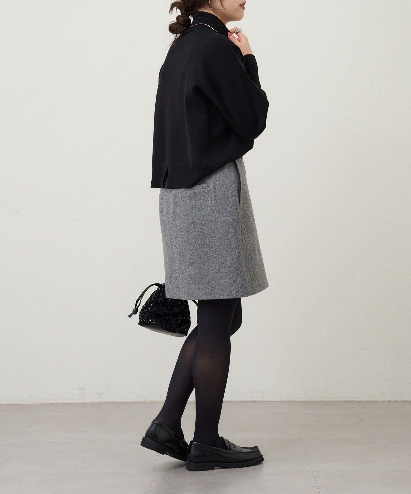 全針高領針織衫