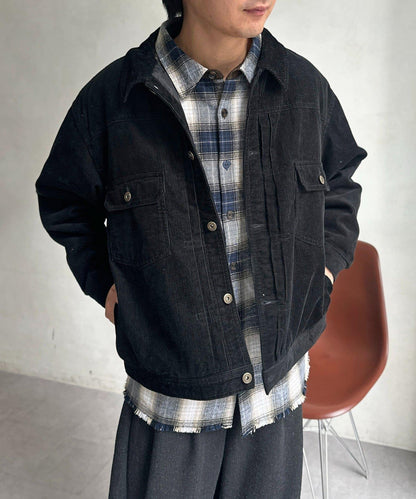 夾棉燈芯絨卡車司機夾克