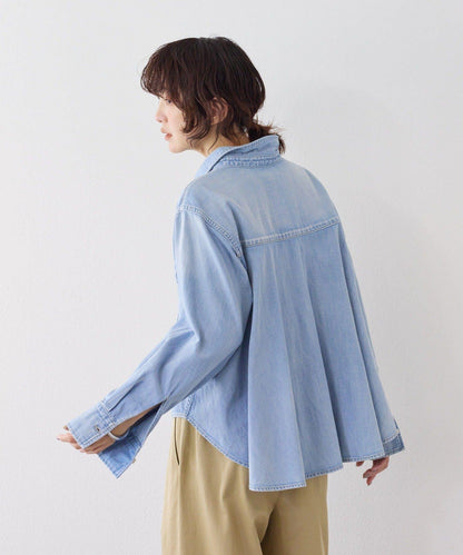 【RIMH】後襬荷葉邊短款襯衫/預計1月下旬發貨