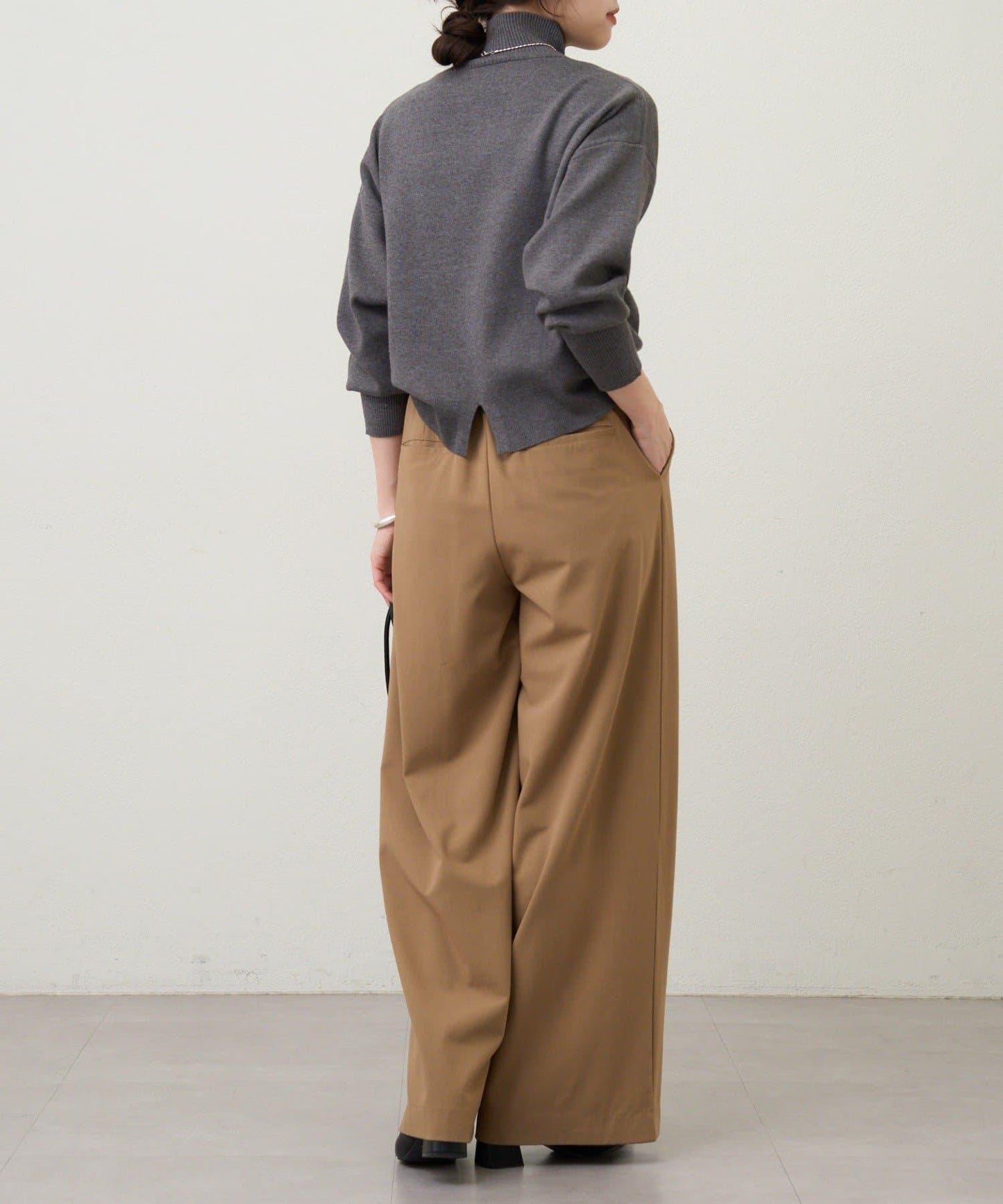 全針高領針織衫