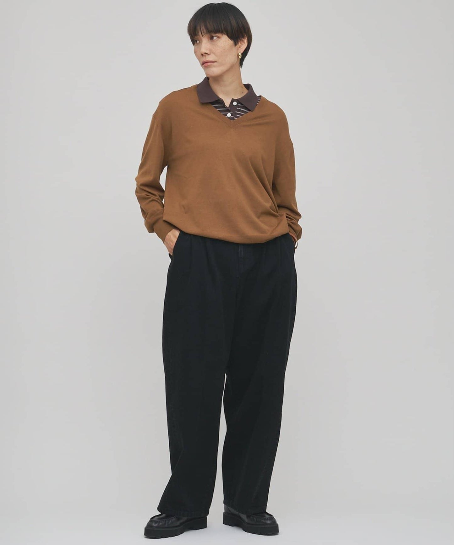 【GEMINI】高密度V領針織套頭衫