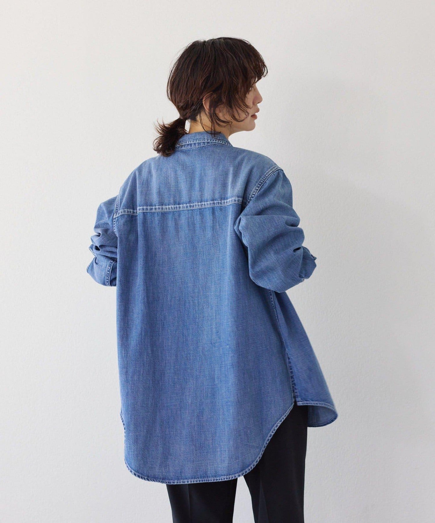 【RIMH】肩墊長款襯衫/預計1月下旬發貨