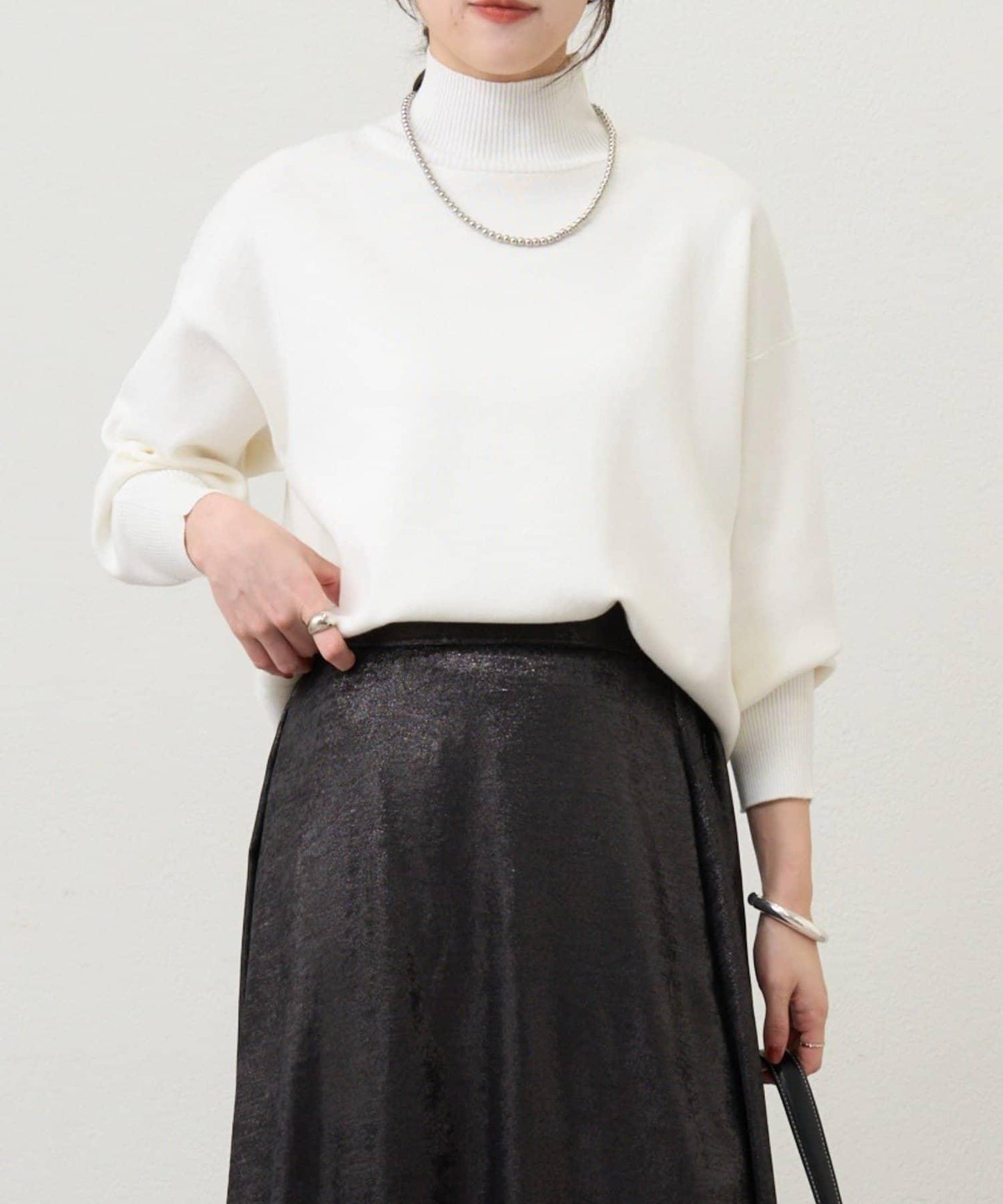 全針高領針織衫