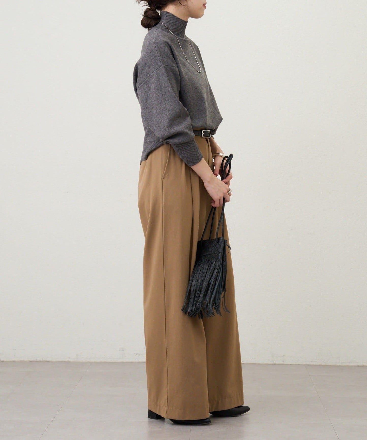 全針高領針織衫