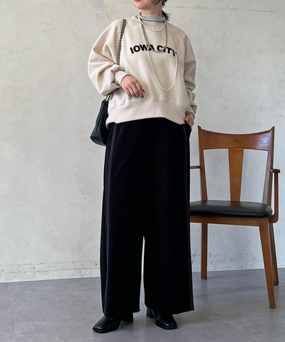 彈力磨毛羅紋拼接褲