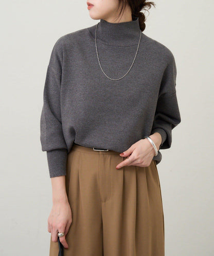 全針高領針織衫