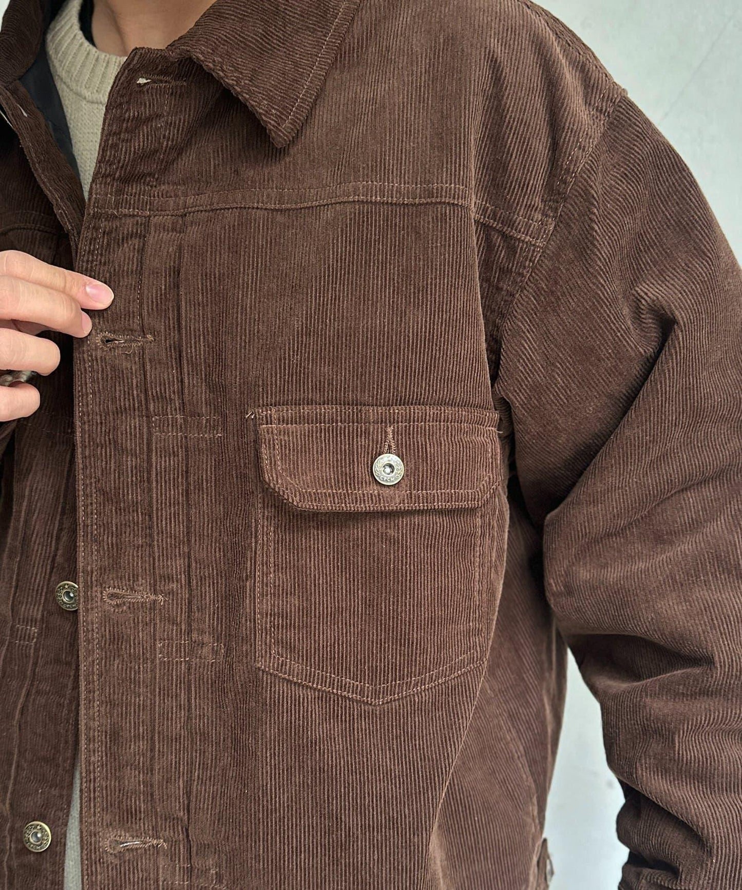 夾棉燈芯絨卡車司機夾克