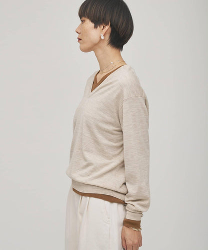 【GEMINI】高密度V領針織套頭衫