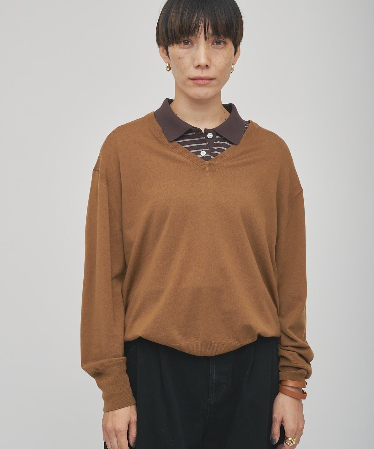 【GEMINI】高密度V領針織套頭衫