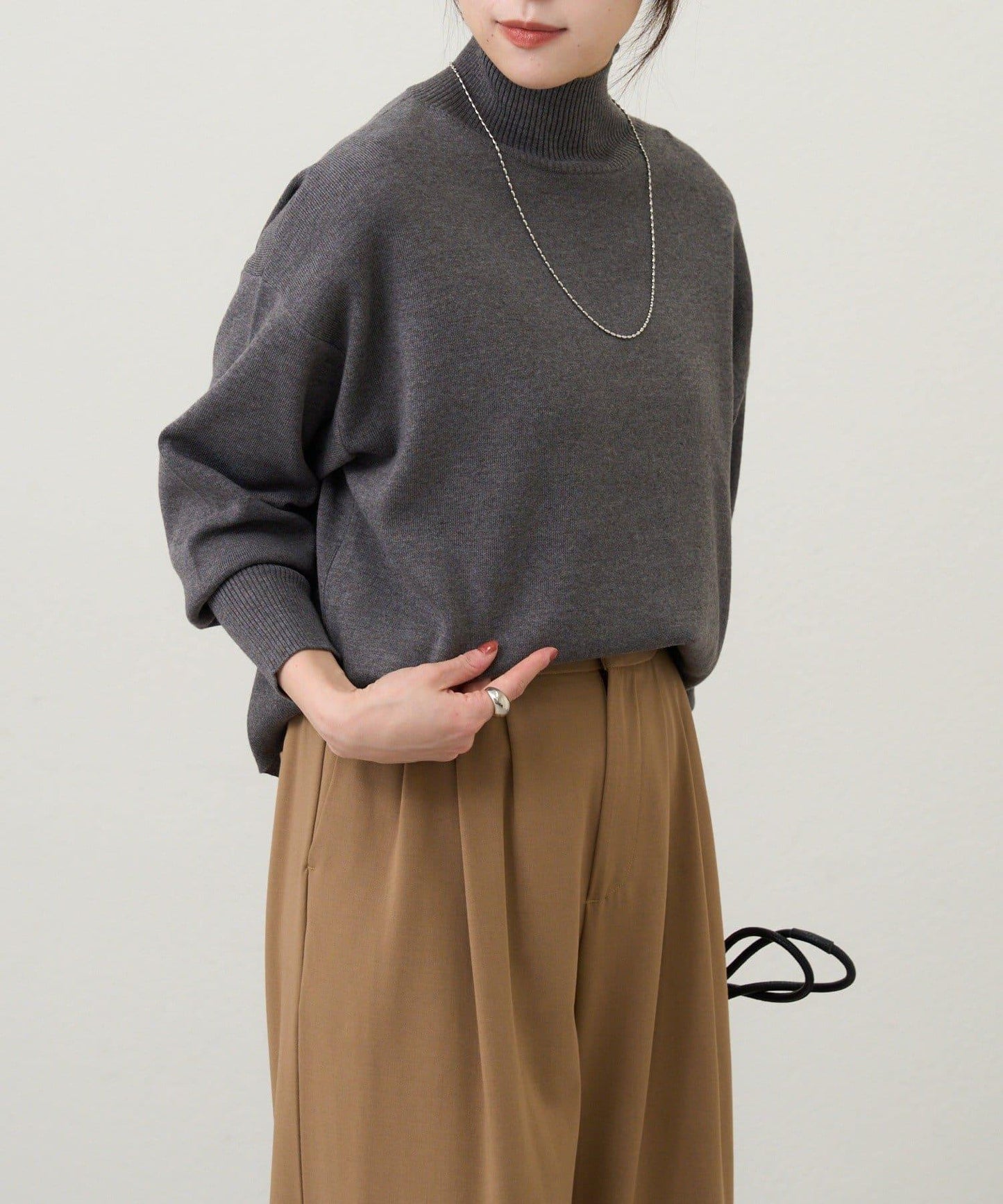 全針高領針織衫