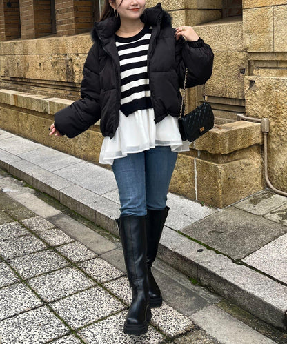 加厚仿毛皮中棉夾克