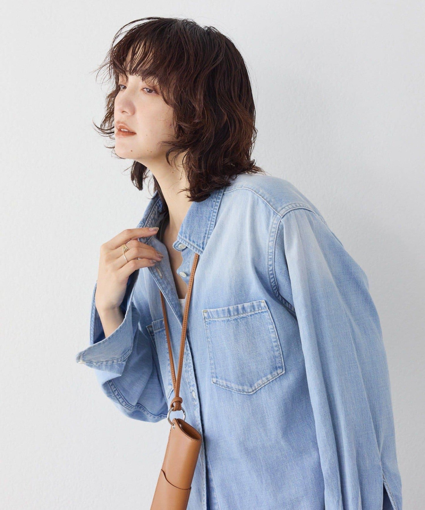 【RIMH】肩墊長款襯衫/預計1月下旬發貨