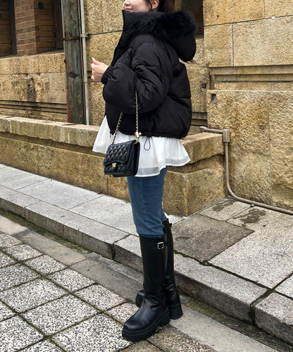 加厚仿毛皮中棉夾克