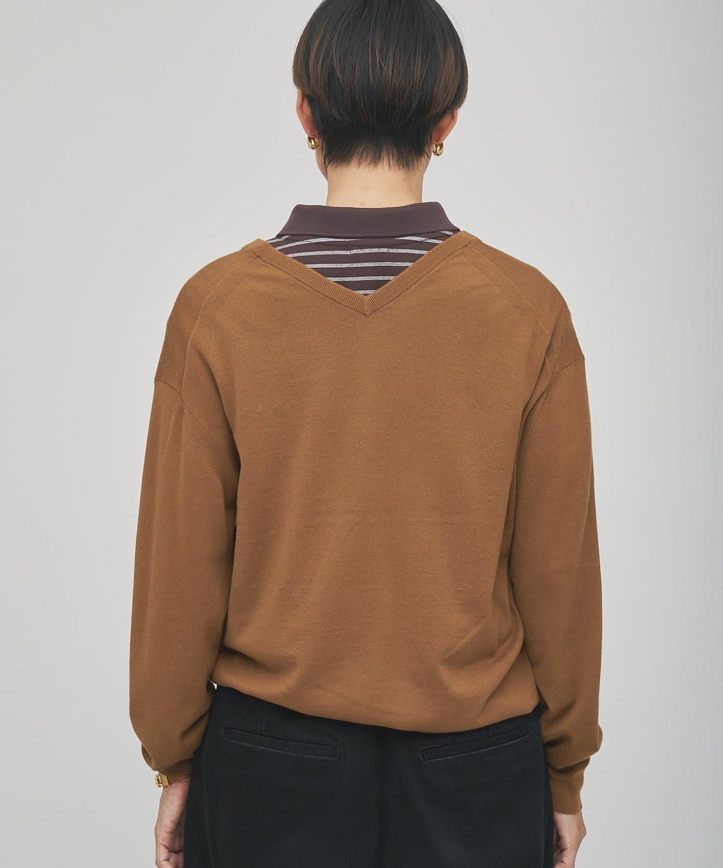 【GEMINI】高密度V領針織套頭衫