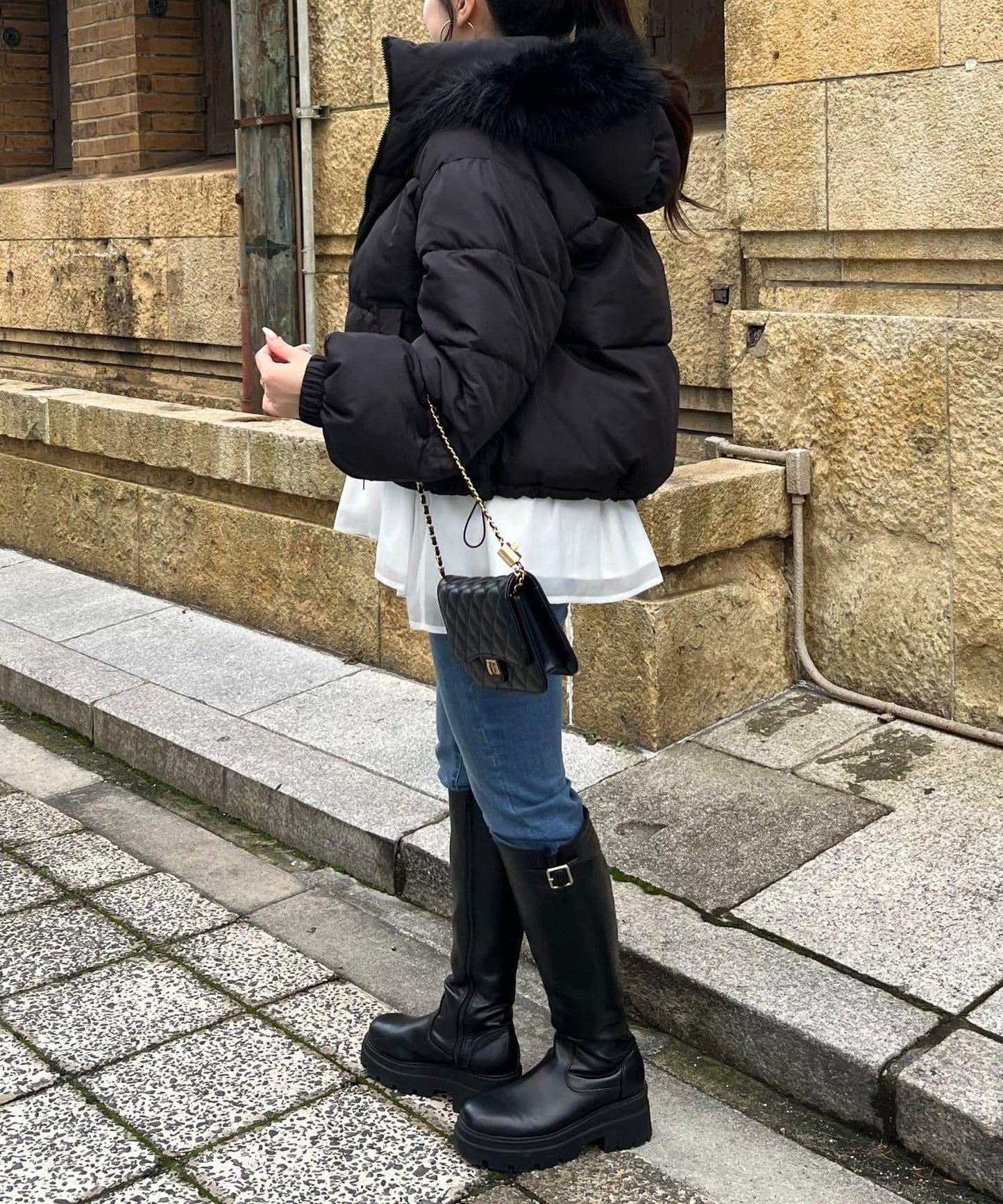 加厚仿毛皮中棉夾克