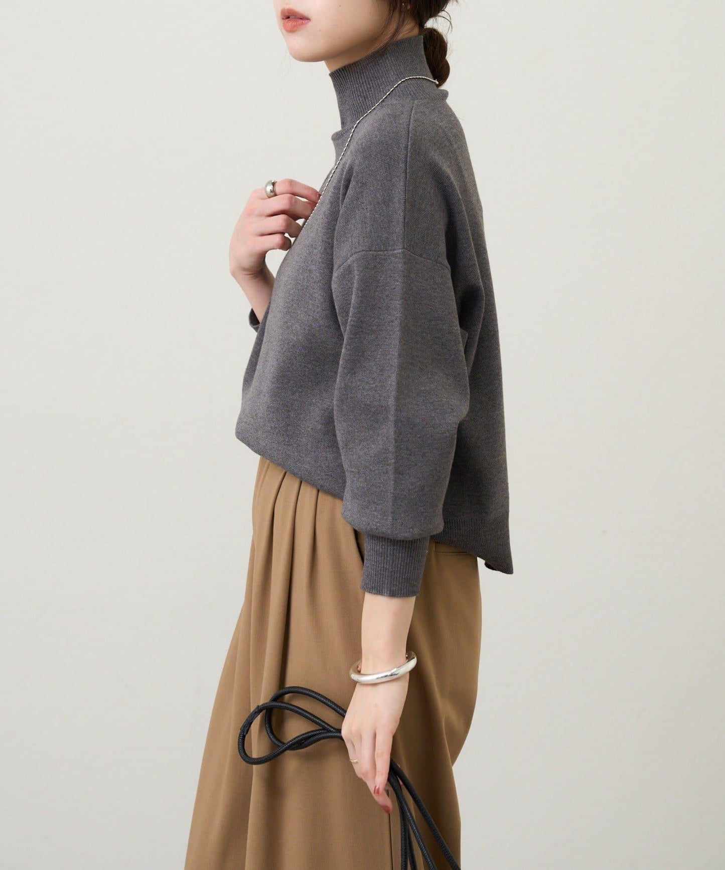 全針高領針織衫