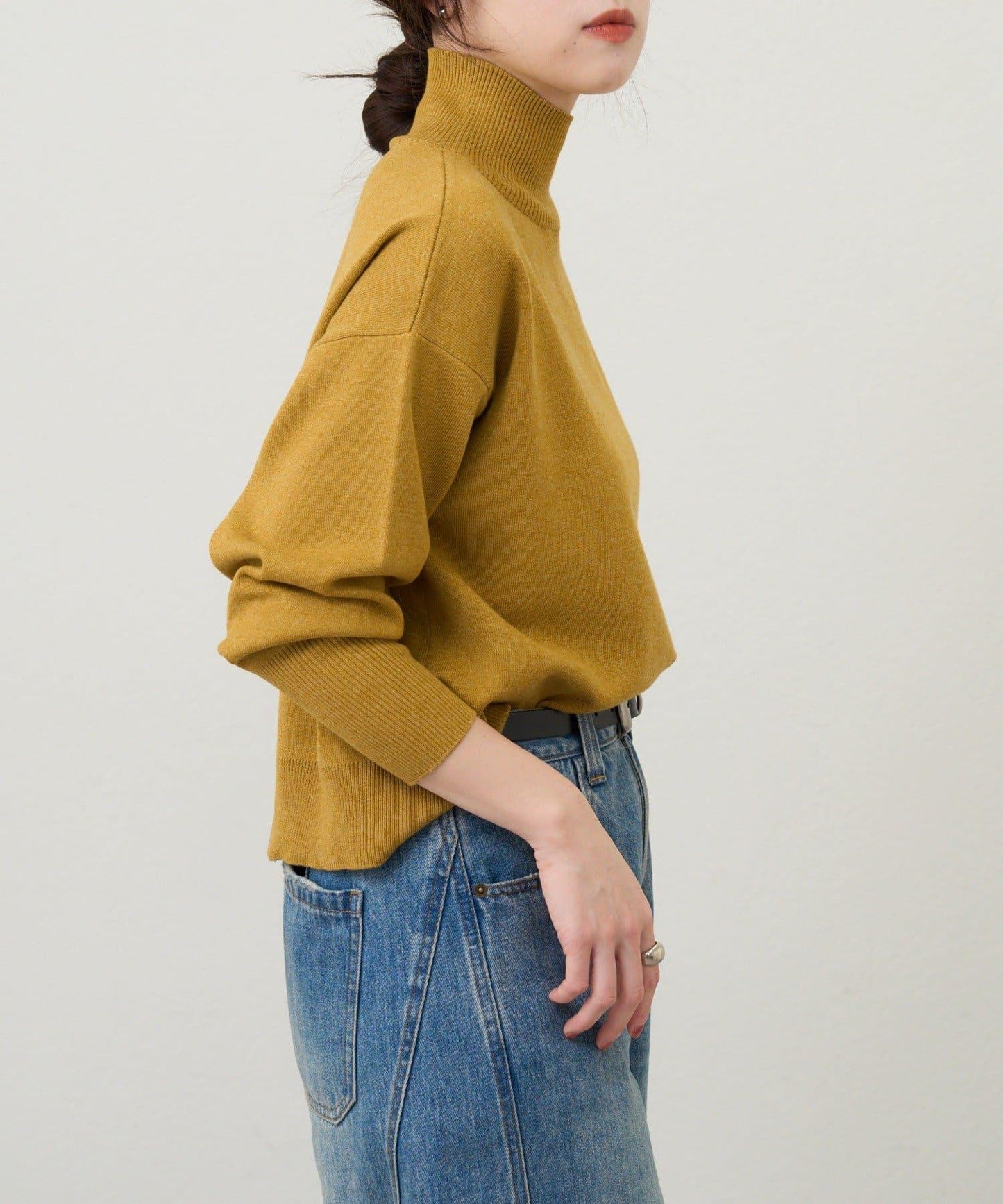 全針高領針織衫