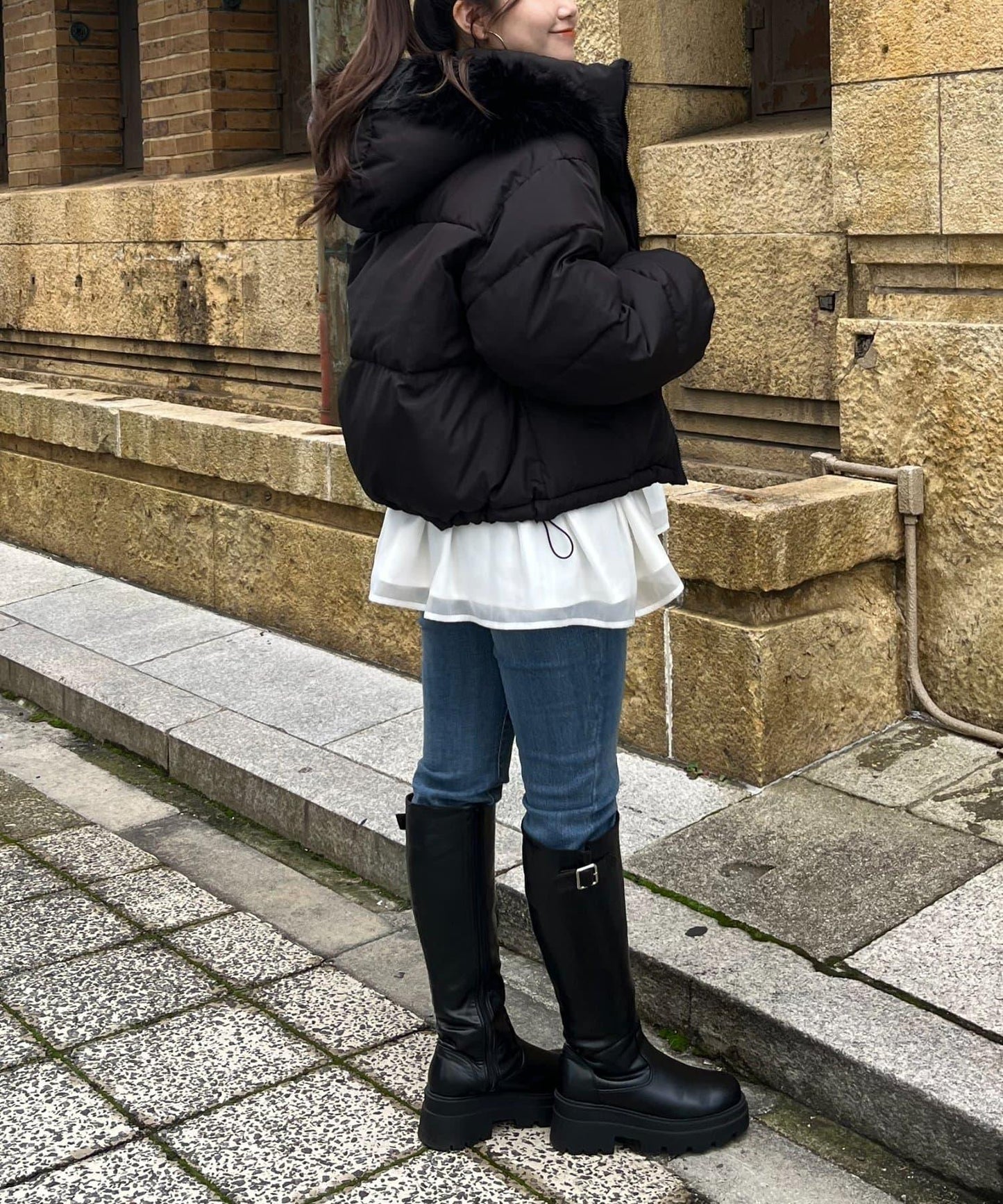 加厚仿毛皮中棉夾克