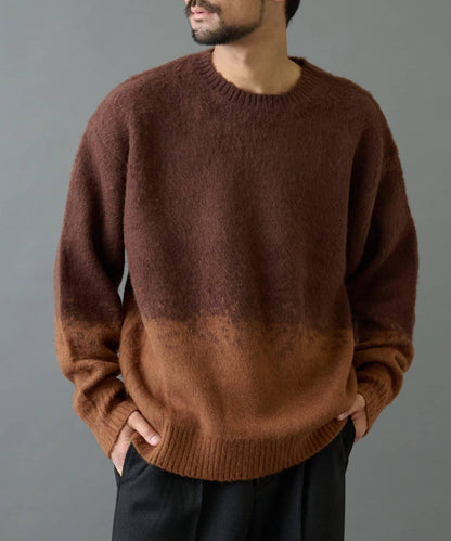 【復刻】仿馬海毛漸變針織衫