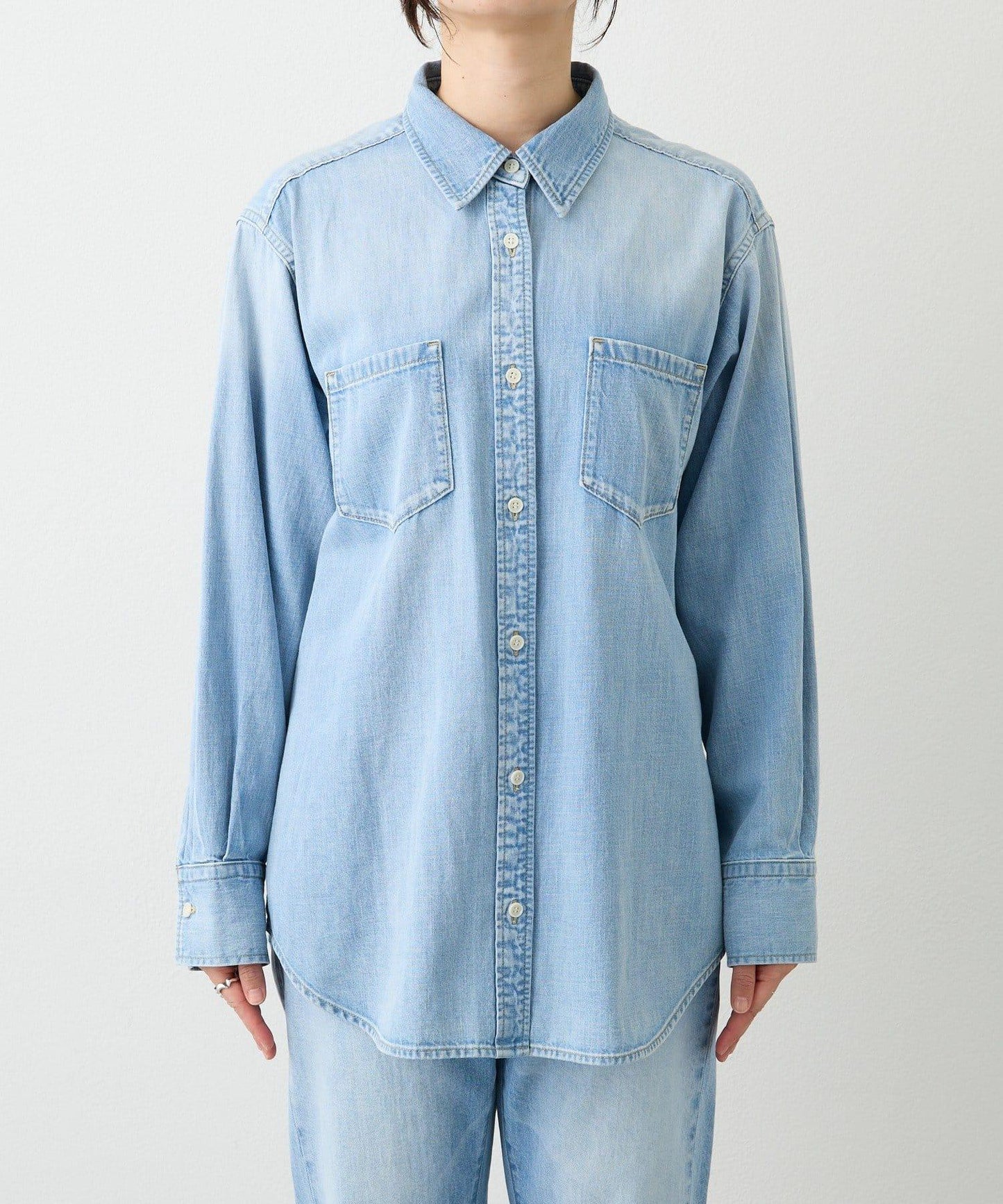 【RIMH】肩墊長款襯衫/預計1月下旬發貨