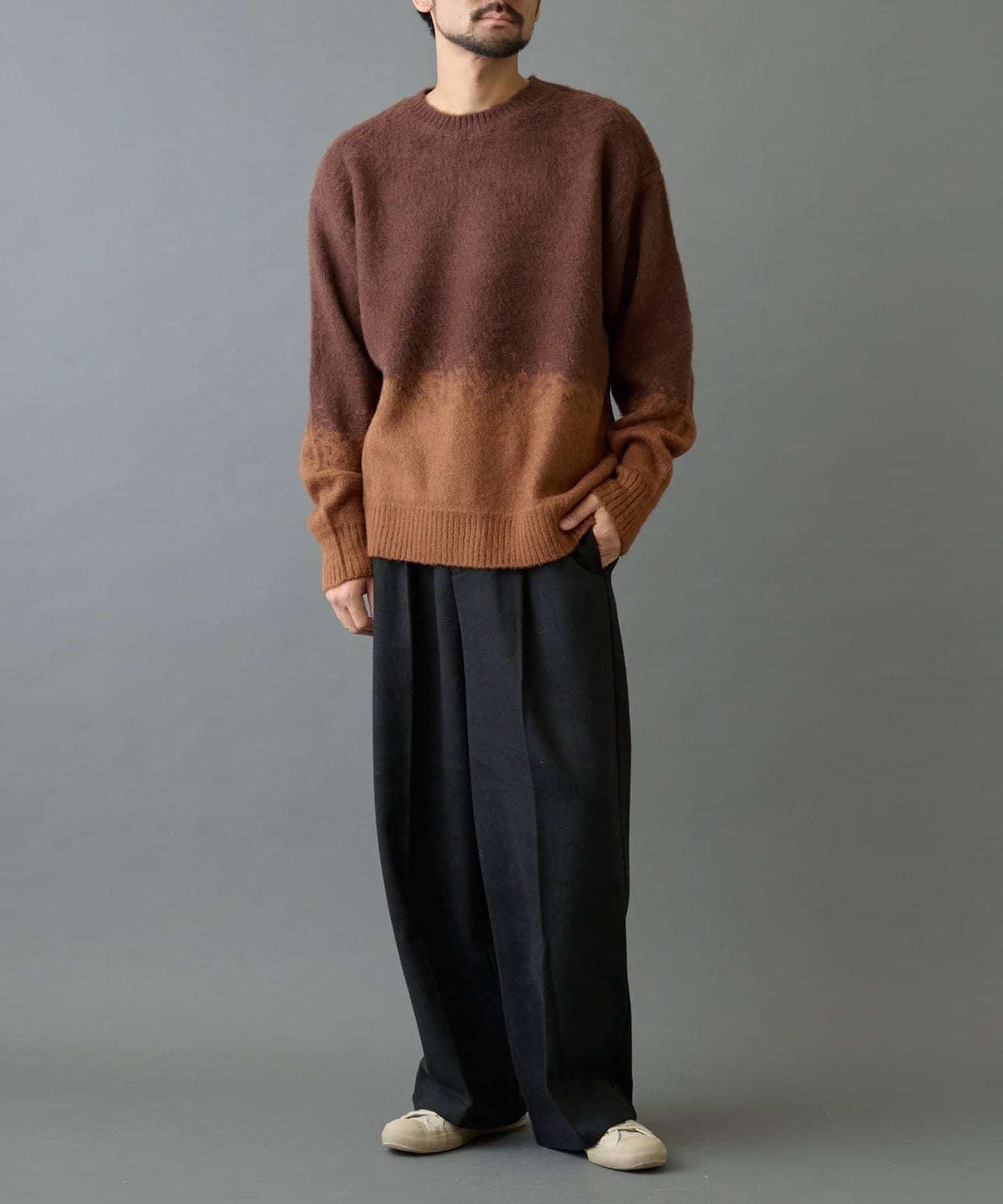 【復刻】仿馬海毛漸變針織衫