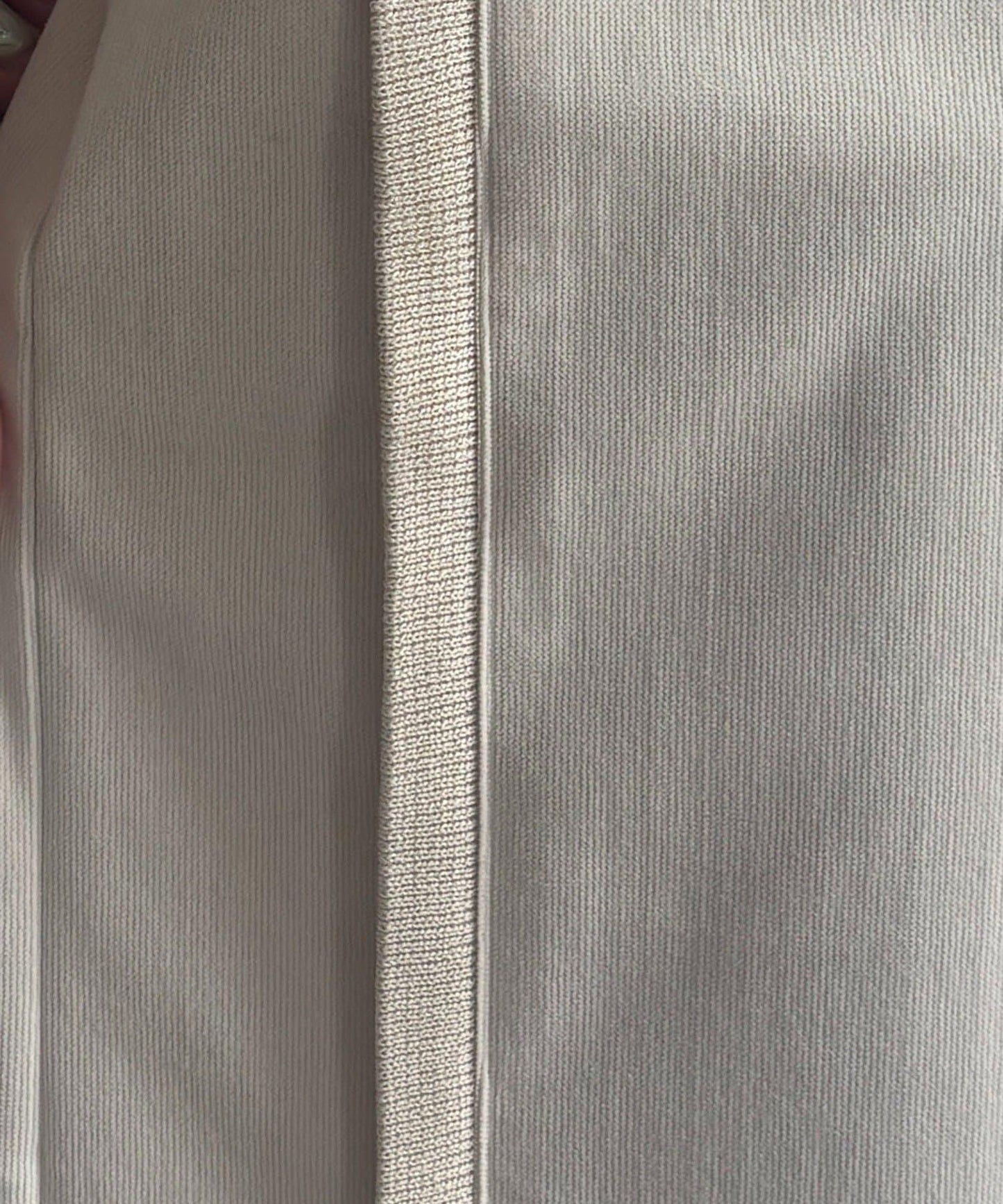 彈力磨毛羅紋拼接褲